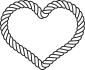 Cornish Spliced rope heart
