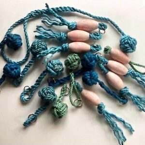 Keyrings made in Cornwall from repurposed fishing gear