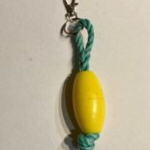Float Keyring ~ Newlyn Sea Green (yellow float)