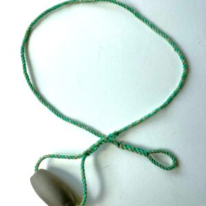 Light/Bell Pull - grey float, green/white rope