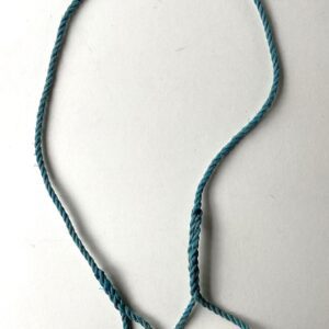 Light/Bell Pull ~ white float, grey/blue rope