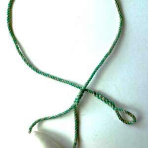 Light/Bell Pull ~ white float, green/white rope