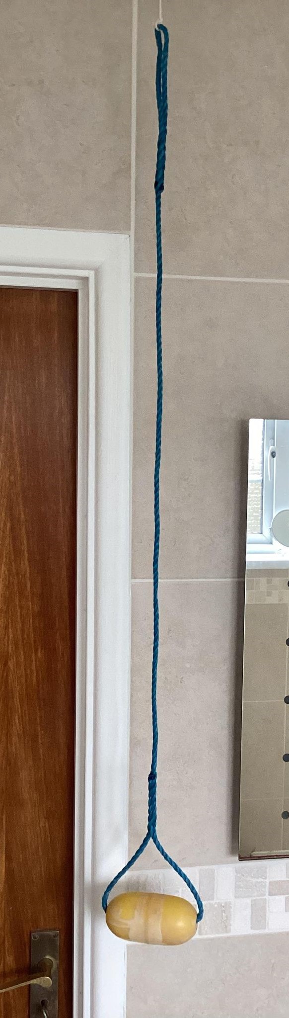 Light/Bell Pull ~ yellow float, blue rope - Image 3