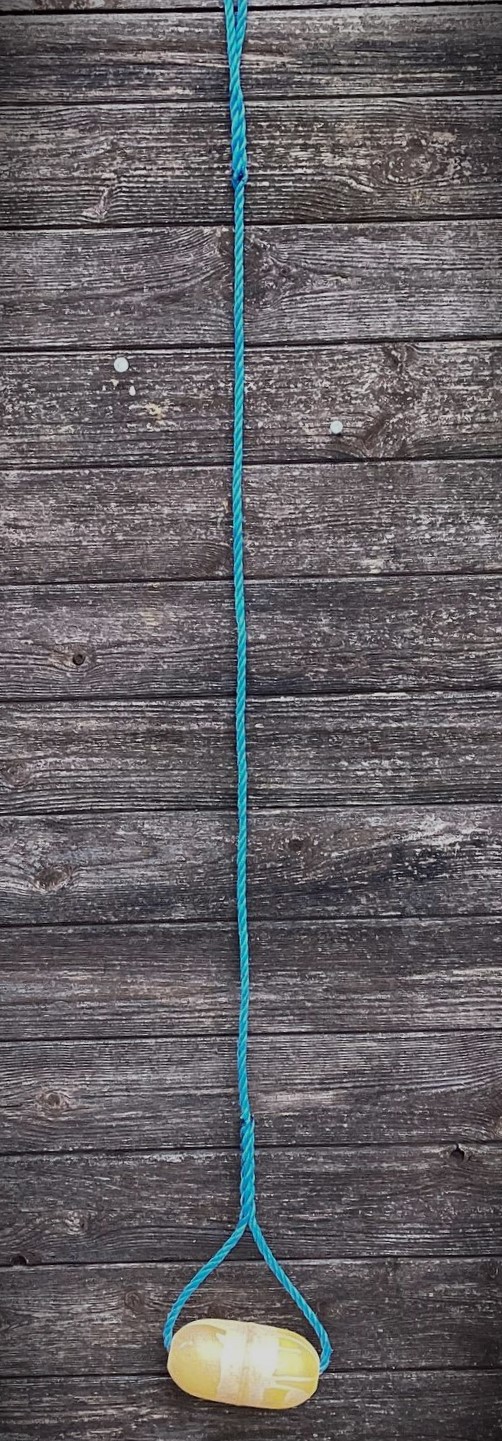 Light/Bell Pull ~ yellow float, blue rope - Image 2