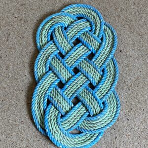 Rope Mat ~ St ives and Newlyn (Sea green/Sky Blue)