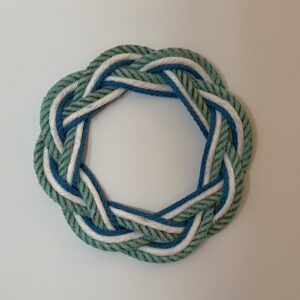 Traditional Wreath ~ St Ives/Newlyn (green/white/blue)