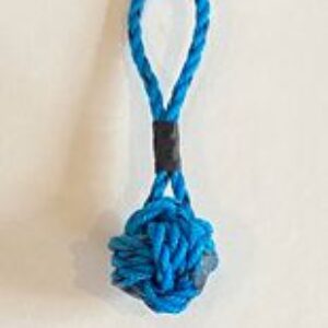 Christmas Monkey Fist "Buoyball" ~ St Ives blue with a black thread