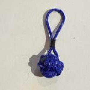 Christmas Monkey Fist "Buoyball" ~ Ghost Gear (indigo with white thread)