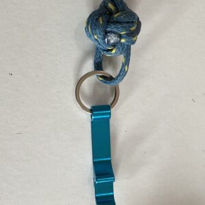 Buoyball Bottle Opener ~ blue with yellow thread